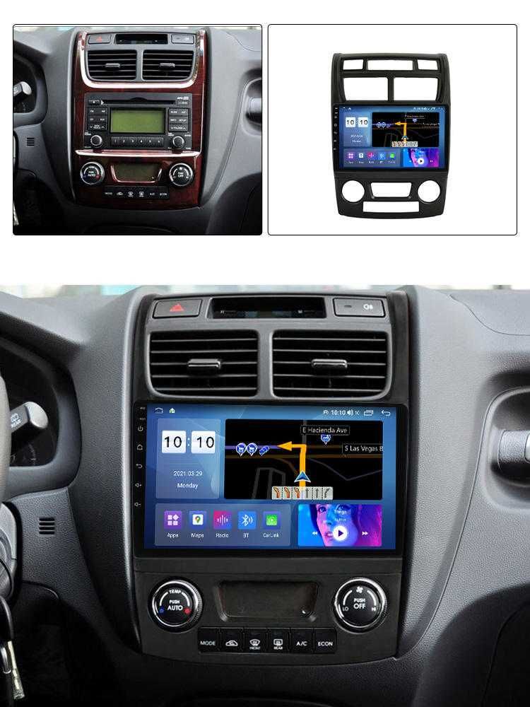 Navigatie Android 14 KIA SPORTAGE 2007-2012 1/8 Gb Waze CarPlay CAMERA