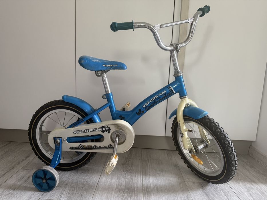 Bicicleta copii 14 inch Velors Kids, cu roti ajutatoare
