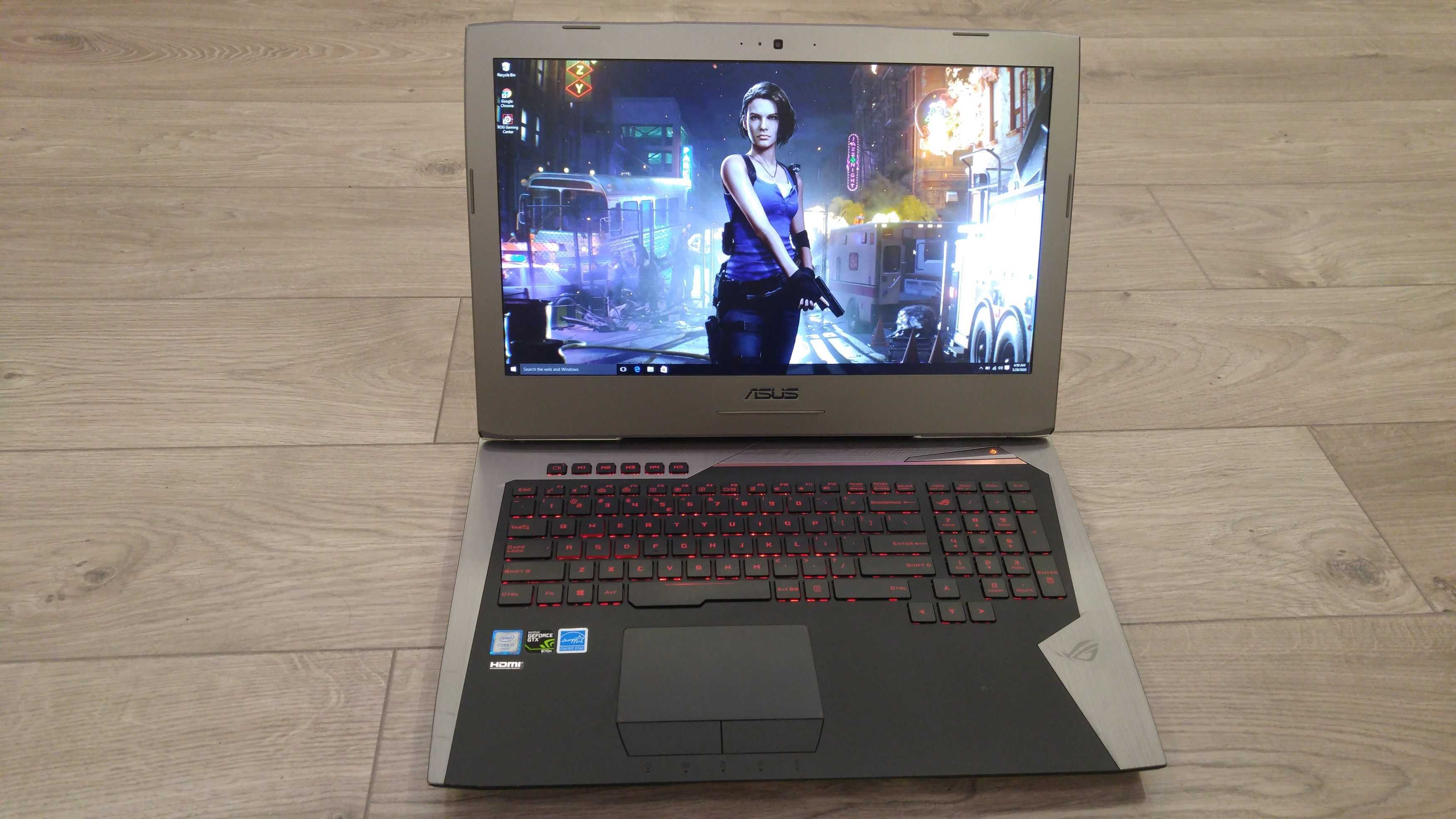 Laptop gaming Asus Rog, intel core i7-quad core, video 6 gb ,17,3 inch