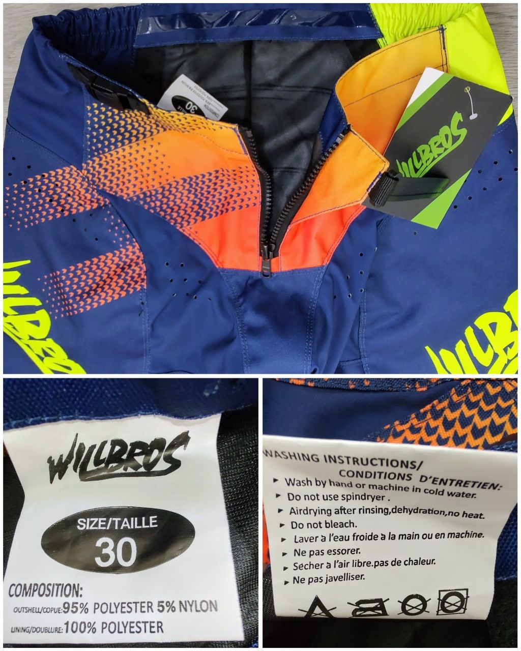 Pantaloni moto enduro / cross, Wilbros, 30