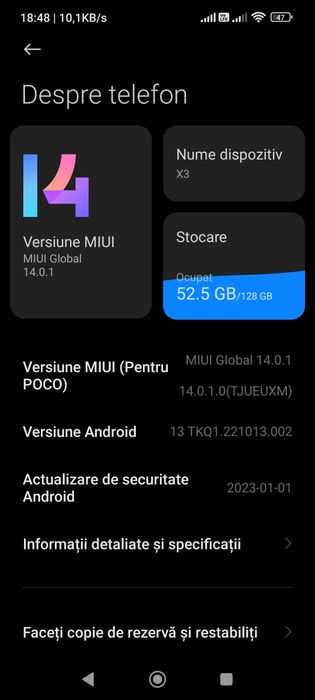 Xiaomi Poco X3 Pro NFC, 128GB UFS 3.1, 6GB RAM, Culoarea Phantom Black