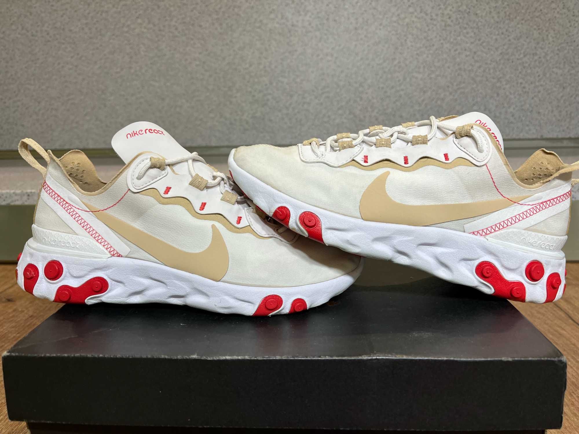 ОРИГИНАЛНИ *** Nike React Element 55 / White Ember Glow Desert Ore