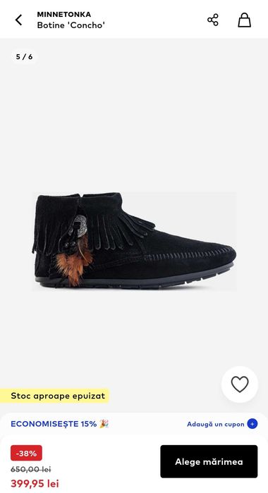 Botine deosebite Minnetonka piele naturală