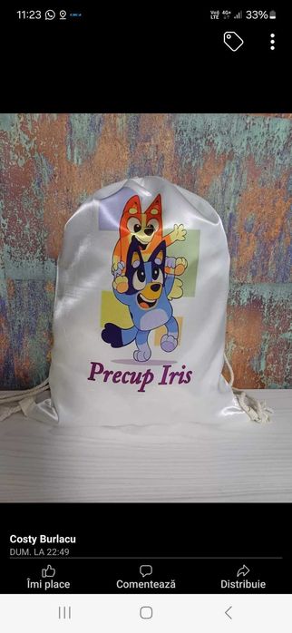 Săculeti personalizați pentru creșă sau grădiniță