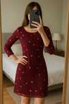 Rochie elegantă cu broderie florală – mărimea 34