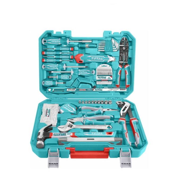 Набор инструментов Total 168 предметов Молоток, плоскогубцы, отвёртки