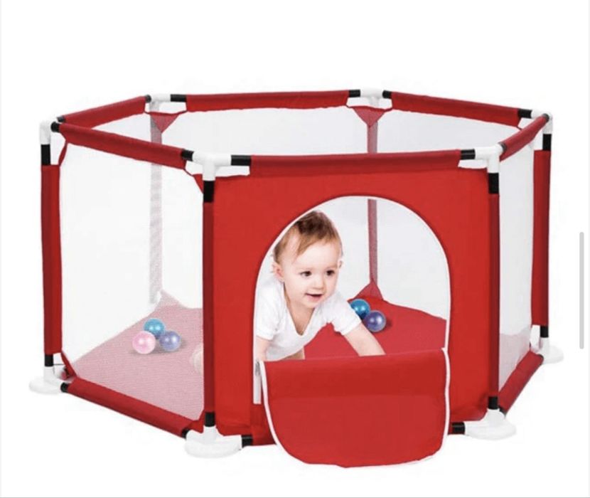 Бебешка кошара за игра Empria червена