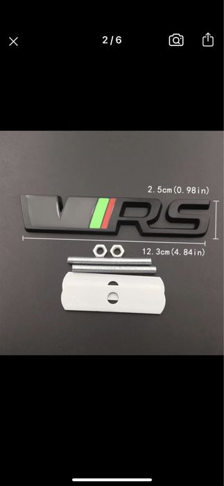 vrs embleme fata/spate negre auto metal sport skoda