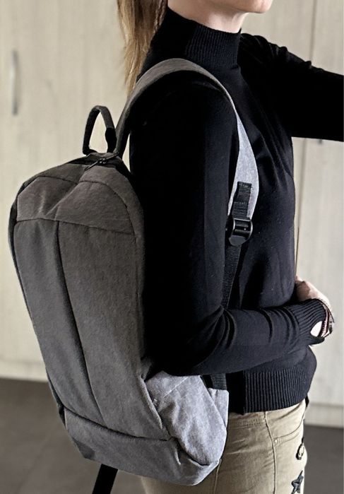 Rucsac pentru laptop, Timburly, gri, 48x32x8 cm