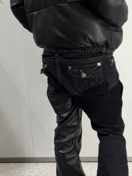 Blugi negri flared custom