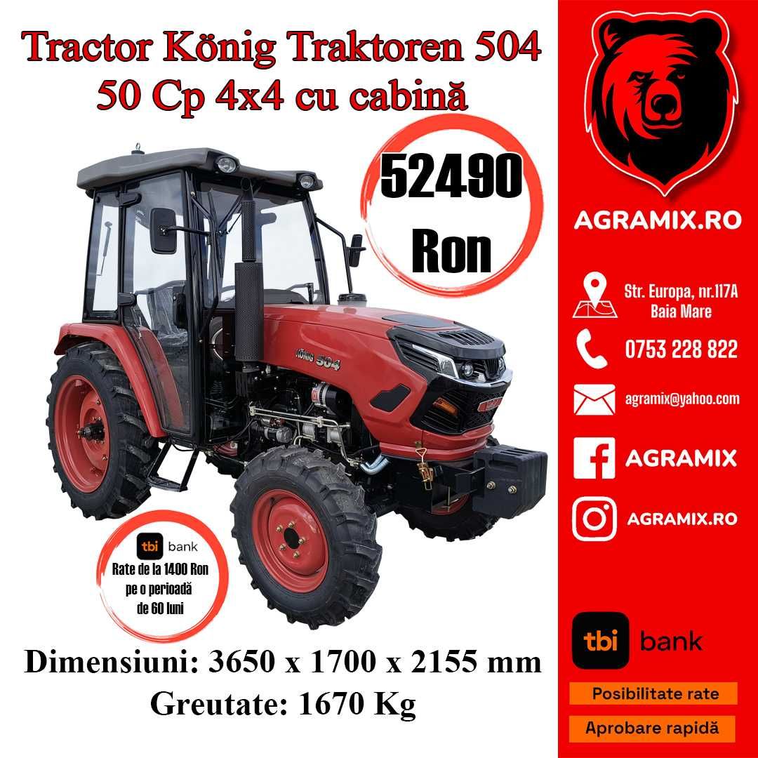 Tractor 50CP Konig 504 cu cabina 4×4 Agramix