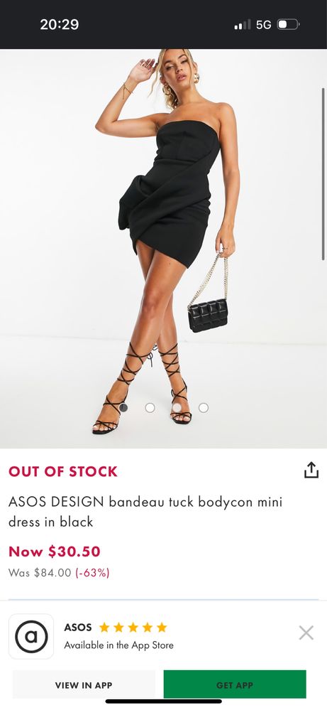 Празнична неопренова Рокля Asos