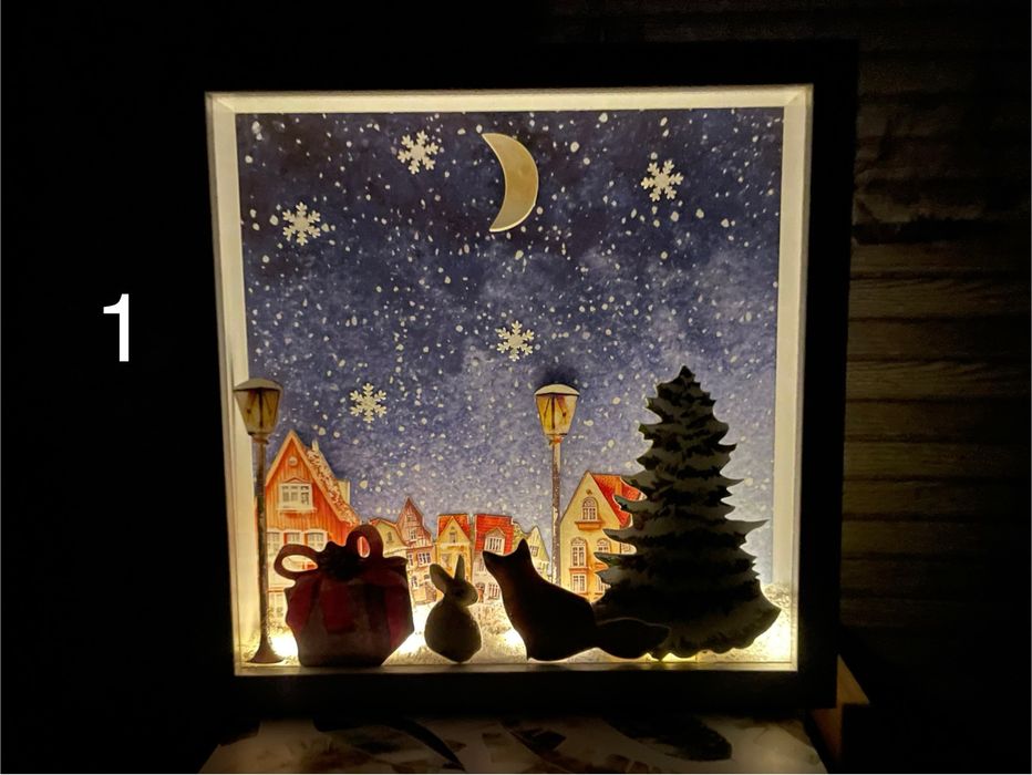 Коледни светещи рамки