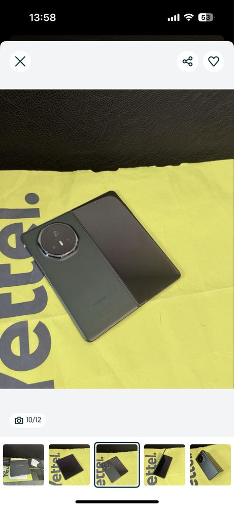 КАТО НОВ 512GB Honor Magic V3 Yettel Гаранция 2027 г. Green