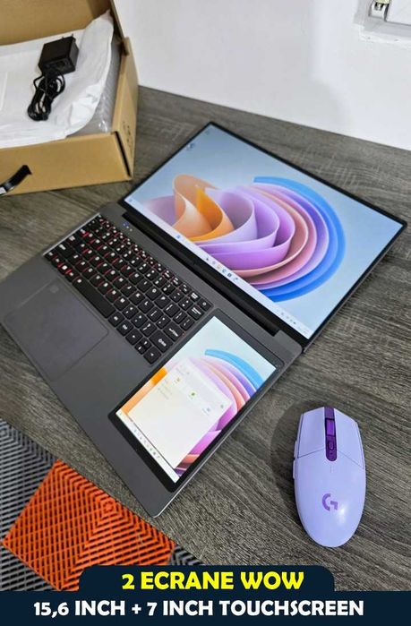 Laptop cu 2 Ecrane Touch • N100 • 32GB • 1TB SSD – Multitasking NOU