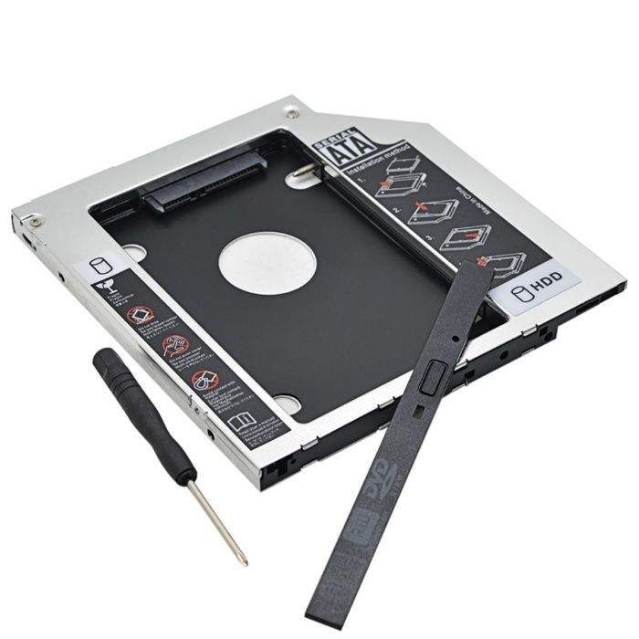 Rack HDD / SSD caddy suport pt unitate optica laptop 12.7mm SATA 3