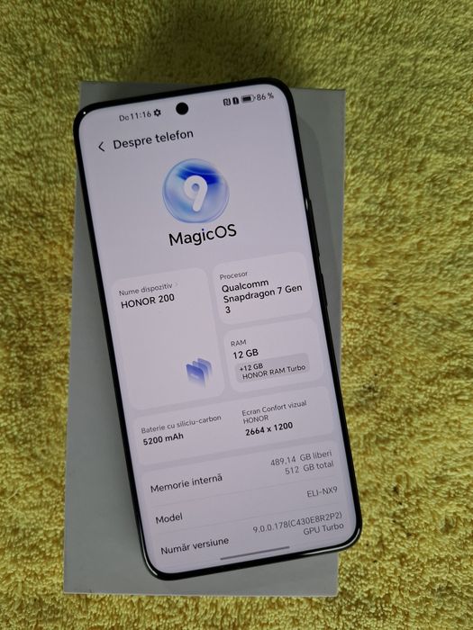 Vând/Schimb Honor 200 5g 512g ca Nou Garanție Fulbox Liber
