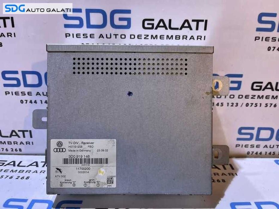 Modul Calculator TV Tuner DIV Receiver VW Phaeton 2002 - 2010 Cod 3D0919146