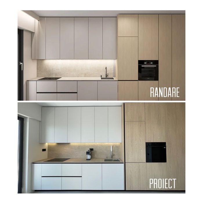 Proiectare 3D bucătării + randări realiste – 45 lei/metru