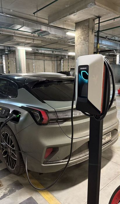 Монтаж подключения зарядной станции для электромобили