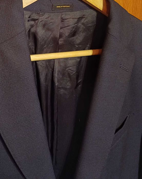 Sacou blazer slim 38 M slim Massimo Dutti NOU lana finest Italian navy