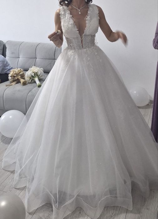 Rochie de mireasa ca NOUA,marimea xxs/xs,