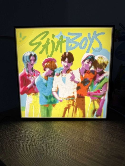 Tablou 3D iluminat personalizat – demon hunters