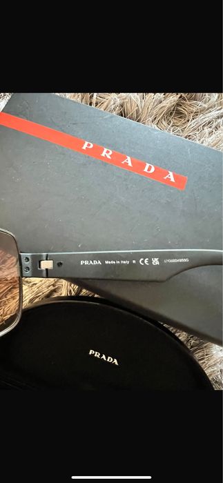 Ochelari de soare Prada PS50 ZS Linea Rossa - Black / Gradient Brown