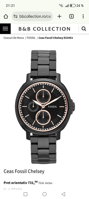 Ceas dama  Fossil Chelsey ES3451