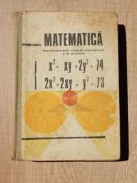 Manual matematica anul I liceu cultura generala specialitate EDP 1971