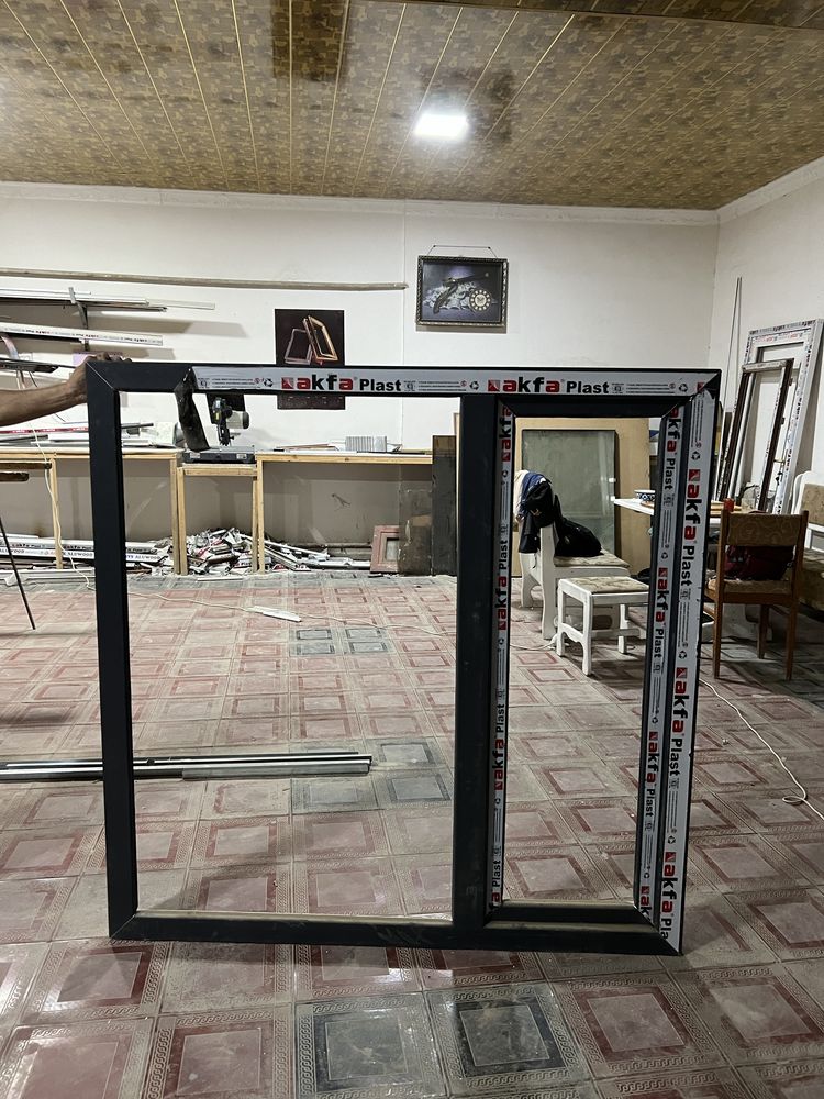 yangi akfa deraza ichki tashqi razmer 145x145