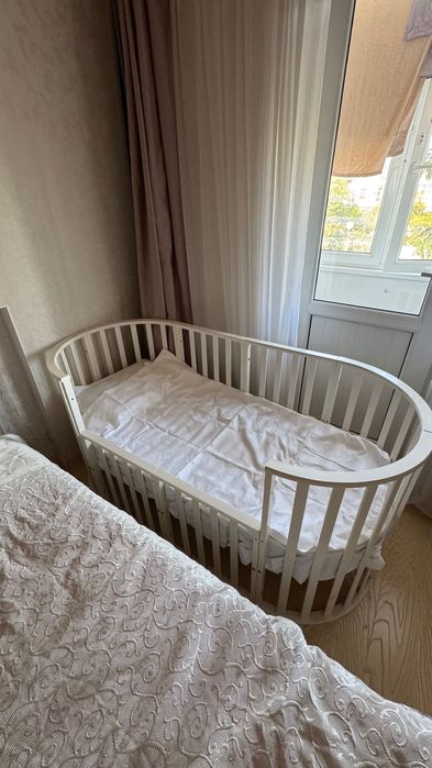 Детская кроватка 8в1 раскладывается до 175см