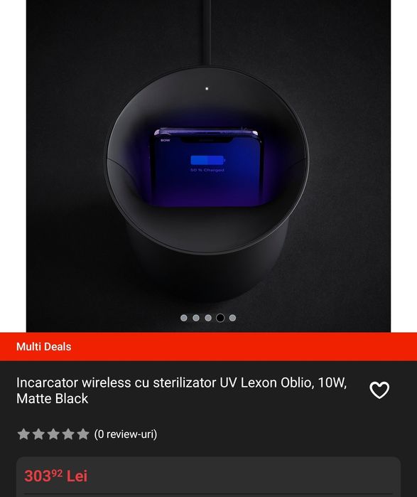 Încărcător wireless Lexon, Oblio LH59