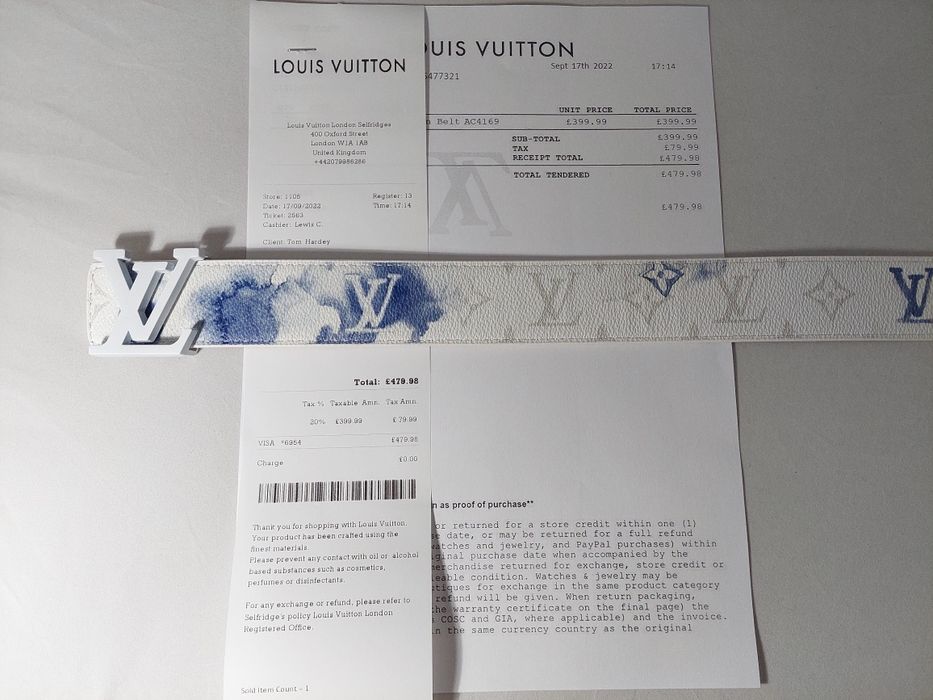 Vinted curea belt lv louis vuitton factura bon moda cadou