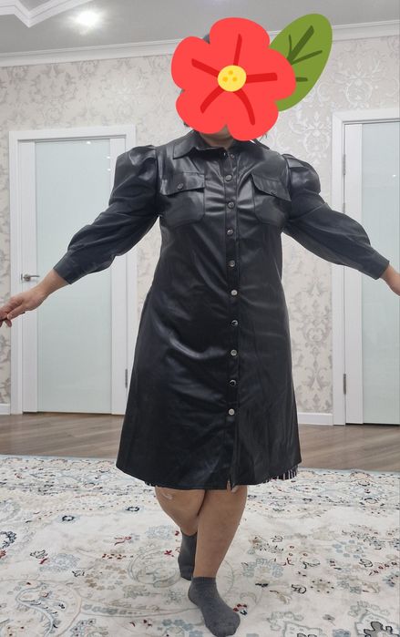 Продам кожанное платье новое