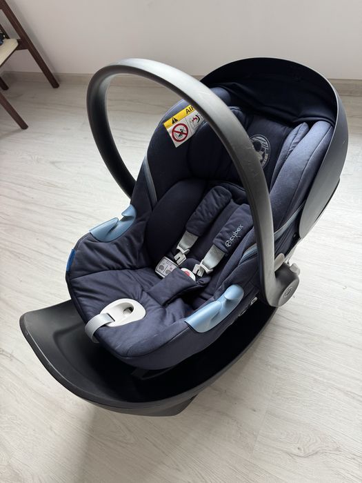 Cybex Scaun auto Aton MI-Size 0- 13kg Indigo Blue + Baza Cybex ISOFIX