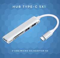 HUB Type-c хаб переходник адаптер док станция совместим с macbook