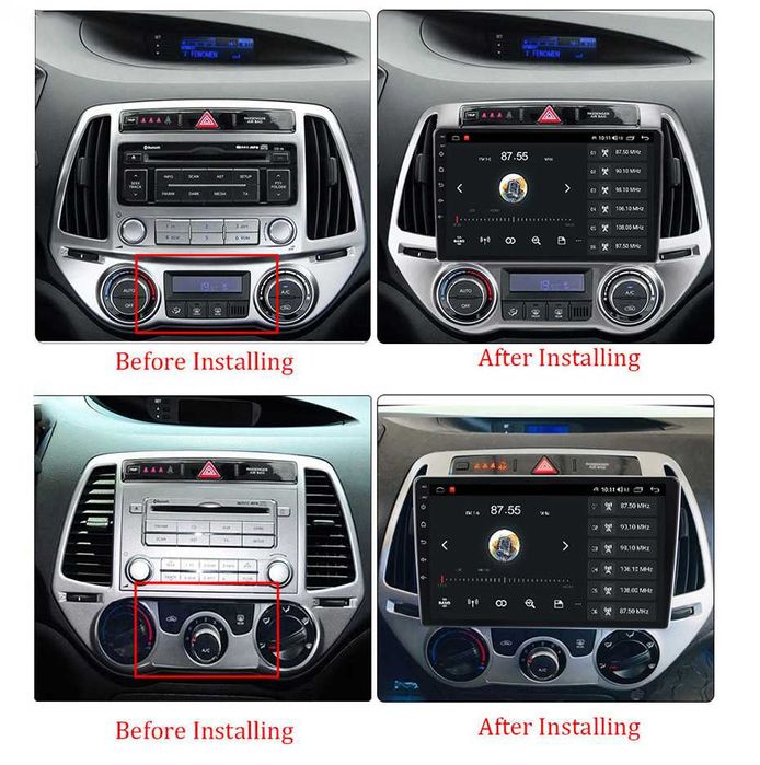 Navigatie Dedicata Hyundai I20 (2011-2014), 9Inch, Bluetooth, Carplay