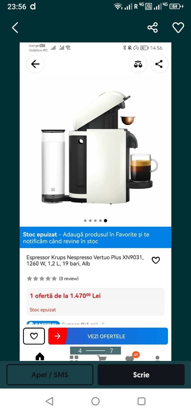 Espresor Nespresso Vertuo Krups