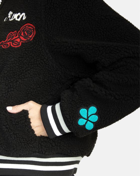 RVCA x Mark Oblow Dream Team Jacket ОРИГИНАЛ дамско яке/теди/шерпа M-L