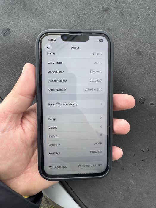 Iphone 14 bleo, 128 gb