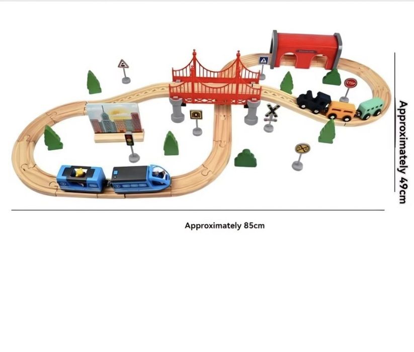 Trenuleț din lemn Montessori