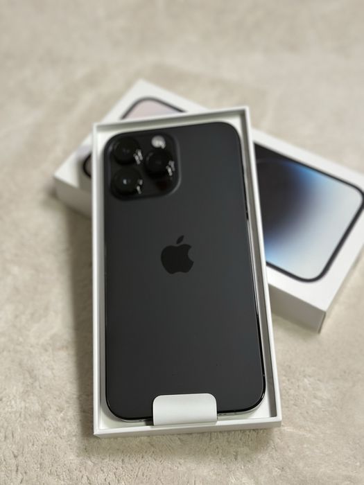 iPhone 14 Pro Max Space Black 91% full box + cablu original sigilat