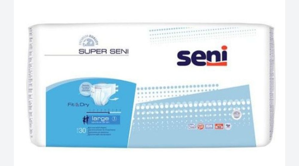 Продам памперсы super seni 15 упаковок