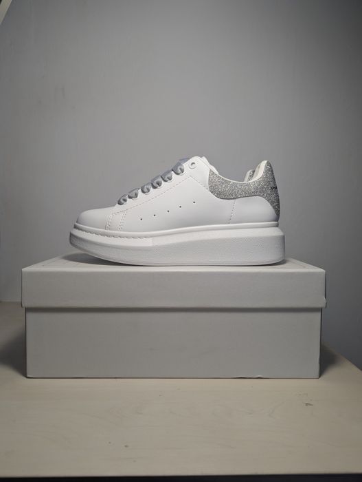 (Marime: 38) Alexander Mcqueen sclipici alb