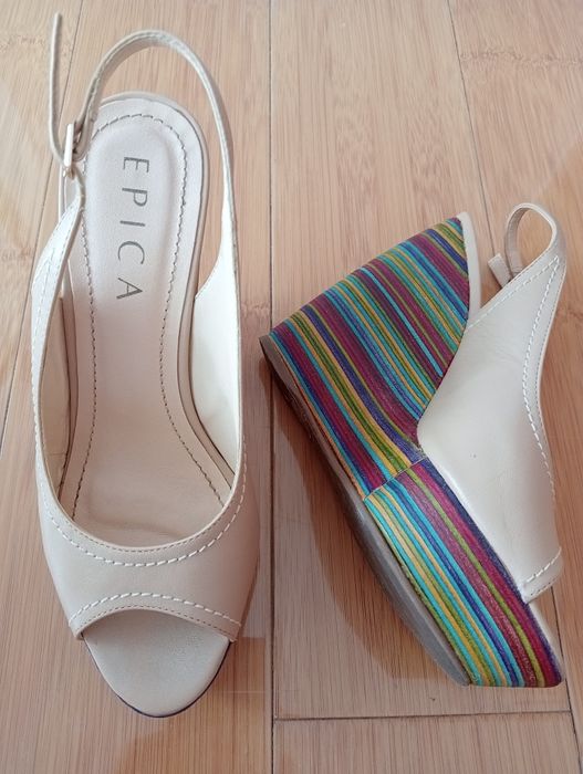 Sandale platforma crem Epica Nr 35