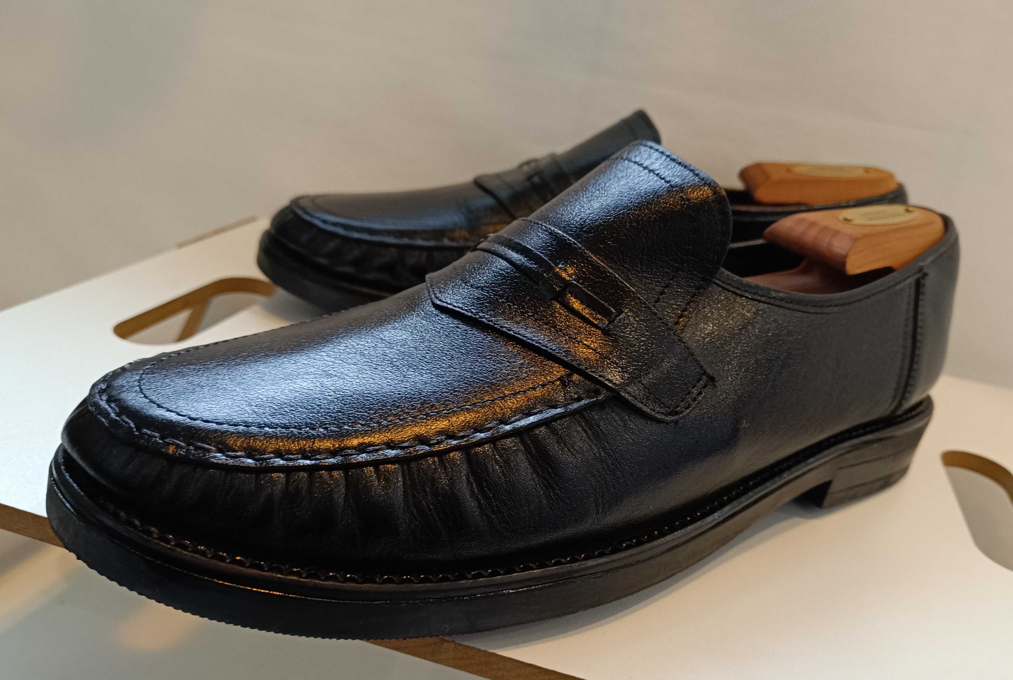 Pantofi loafer 45 penny premium Kiwi piele naturala moale