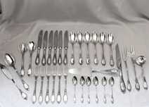Set tacamuri de argint masiv  800 stilul rococo