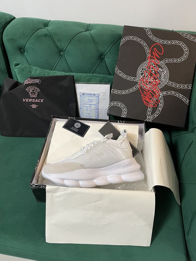 Adidasi Versace Chain Reaction Premium full Box