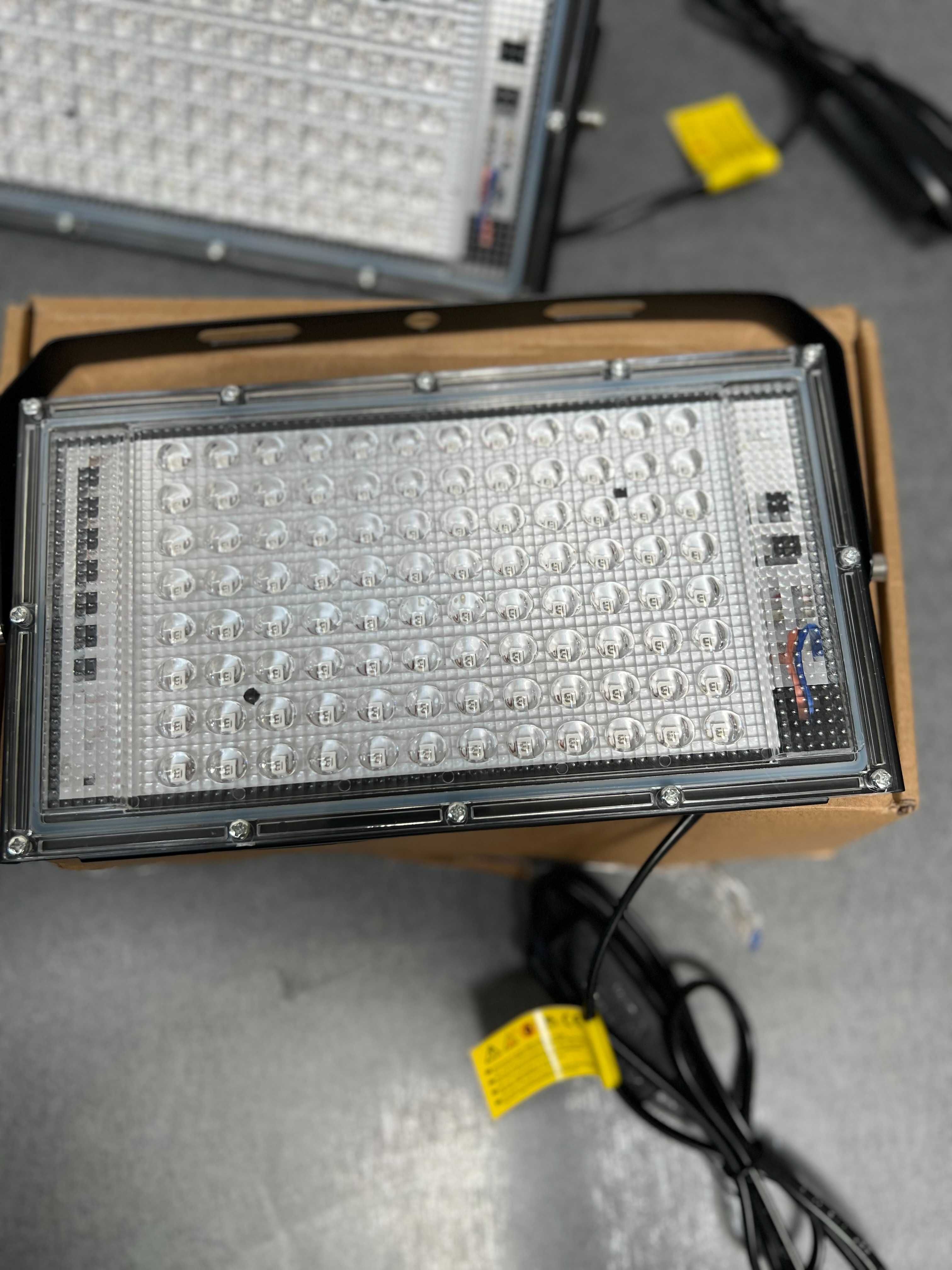 CREATESTAR UV лампи 100W LED, комплект от 2 броя UV прожектори, IP65